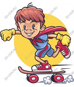  Bright superhero-skateboarder
