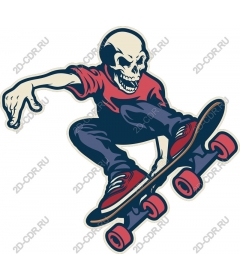  Skateboarder-skull