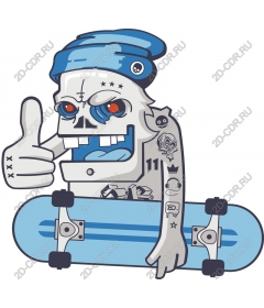  Skateboard Skeleton