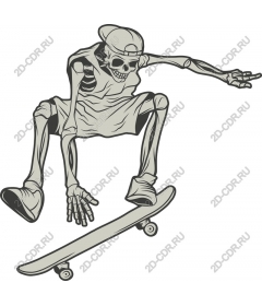  Skeleton skateboarder