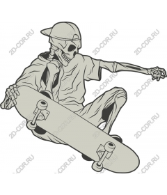  Skeleton skateboarder