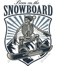 Born to snowboard - Skeleton-snowboarding