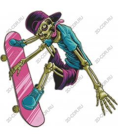  Skeleton skateboarder