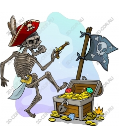 Treasures - Crazy Skeleton Pirate