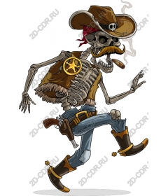  Fancy skeleton cowboy