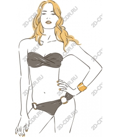  Classy lady in a bikini