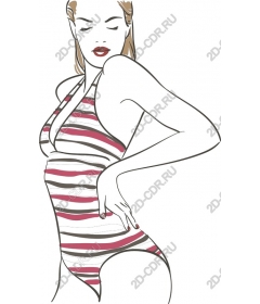  Chic striped swimsuit