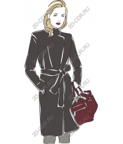  Chic fashion: the elegant woman with handbag