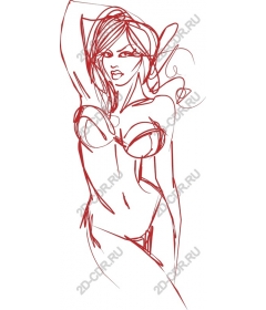 Spectacular sketch of the female figure