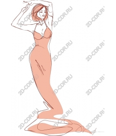  Elegant woman in dress