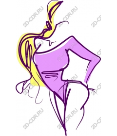  Elegant line drawing fashion women