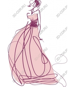  Elegant woman in a flowing dress