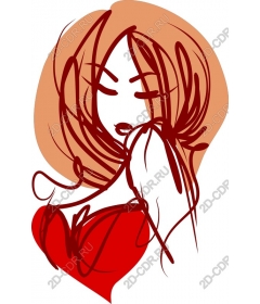  Gorgeous female line art