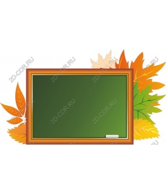  Autumn chalkboard with colorful leaves