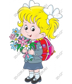 Charming girl with flowers