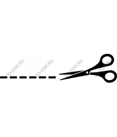  Elegant scissors dotted line