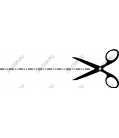  Stylish scissors dotted line cut