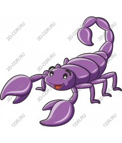  Adorable cartoon purple Scorpio