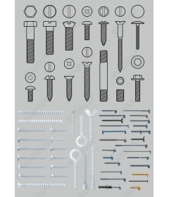 Полный комплект: коллекция винтов и крепежей