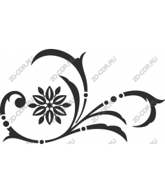  Elegant floral ornament-curl