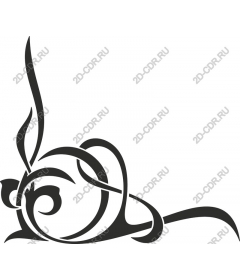  Elegant swirling floral pattern