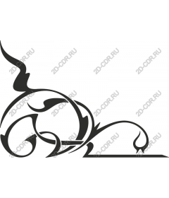 Elegant swirling floral pattern