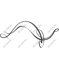  Black decorative curl