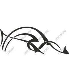  Elegant flowing lines and arrow