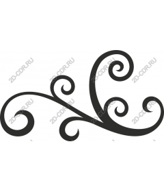  Elegant ornament in the form of tendril