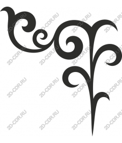  Elegant ornament in the form of tendril