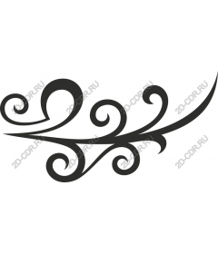  Elegant black ornament-curl