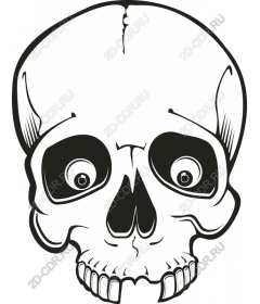 Playful cartoony skull