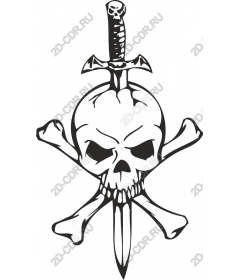  A fierce skull and dagger
