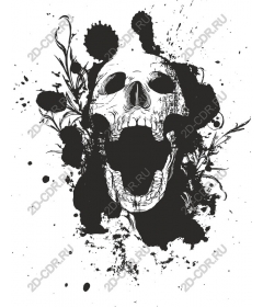  Dark floral skull