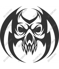  Dark tribal skull
