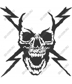  Electrifying skull and lightning