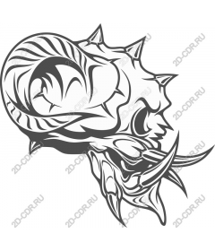  Bold spiked skull