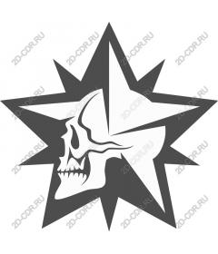 Смелый череп в Starburst