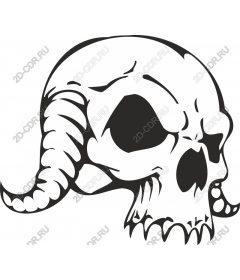  Menacing horned skull