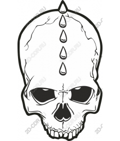 Gothic skull with unique drops