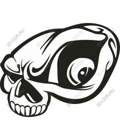  Acute skull with eye