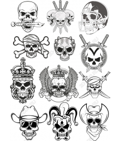Skulls Collection: an unusual set of cliparts