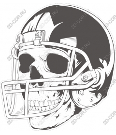  Football helmet with skull