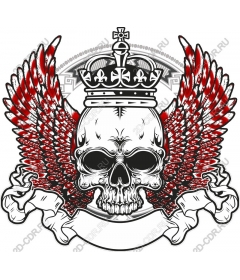 Royal skull with wings