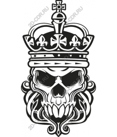 Royal skull with crown