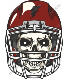  Football helmet Fierce Skull