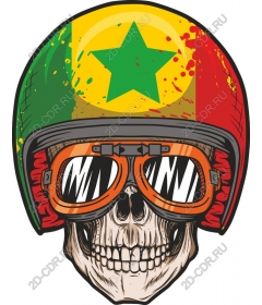  Bright Senegalese helmet-skull