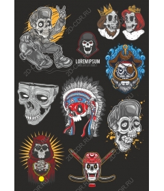 Set "Skull Art" - Dynamic