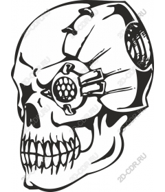  Futuristic cyber-skull