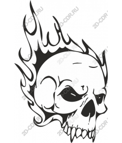  Flaming skull